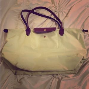 Highlighter yellow long champ large tote